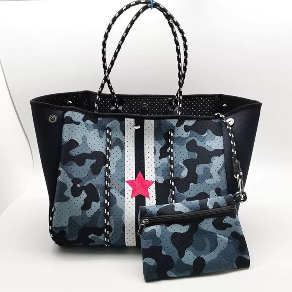 Camo Star Neoprene Tote